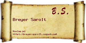 Breyer Sarolt névjegykártya